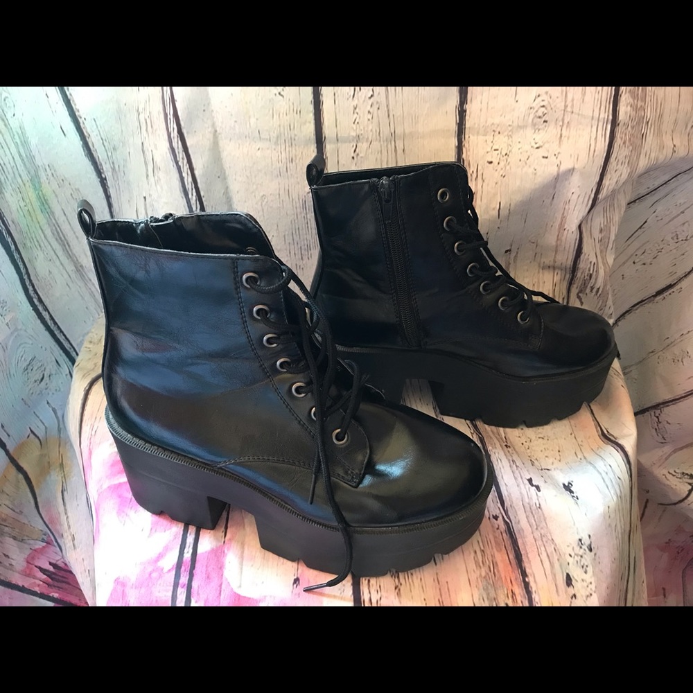 Black ankle boots.